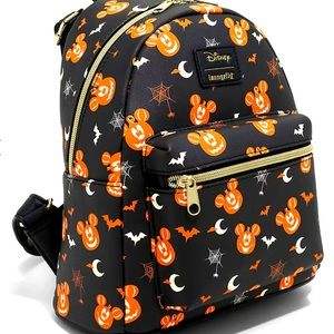 🧡Loungefly Disney Mickey Mouse Pumpkin Mini Backpack🎃 NWT